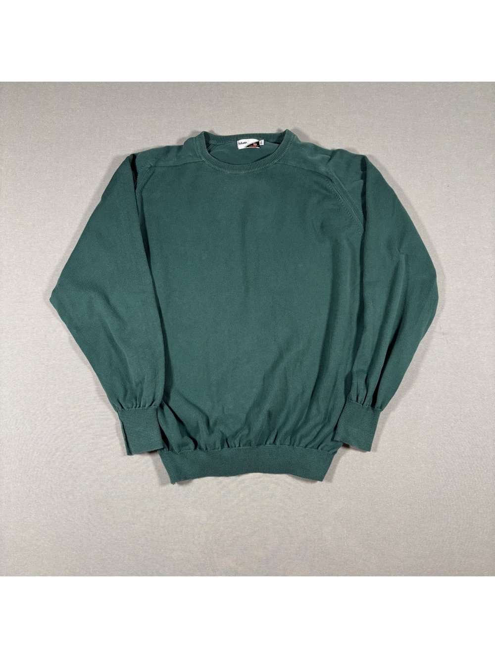 Staff by Wilson Green Knit Crewneck Sweater Vintage Pullover